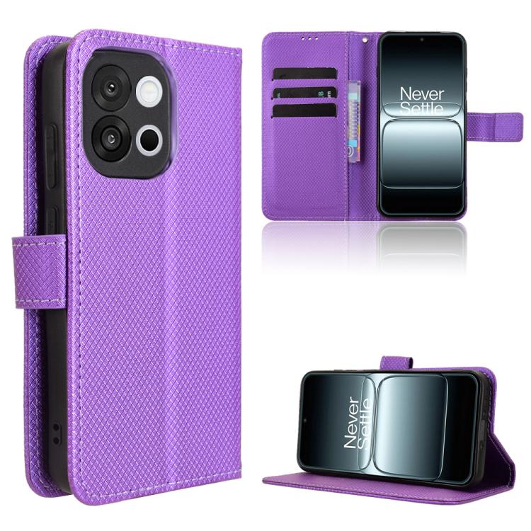 

For OnePlus 13T Diamond Texture Leather Phone Case(Purple)