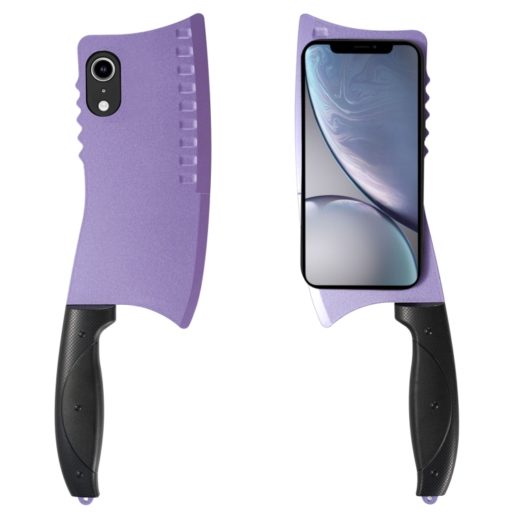 

For iPhone XR Simulated Kitchen Knife TPU + PC Phone Case(Purple)