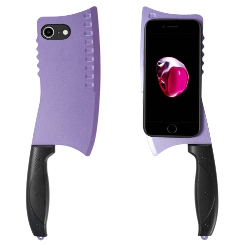 

For iPhone SE 2022 / 2020 / 8 / 7 Simulated Kitchen Knife TPU + PC Phone Case(Purple)