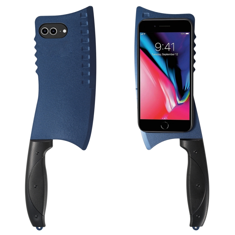 

For iPhone 8 Plus / 7 Plus Simulated Kitchen Knife TPU + PC Phone Case(Blue)