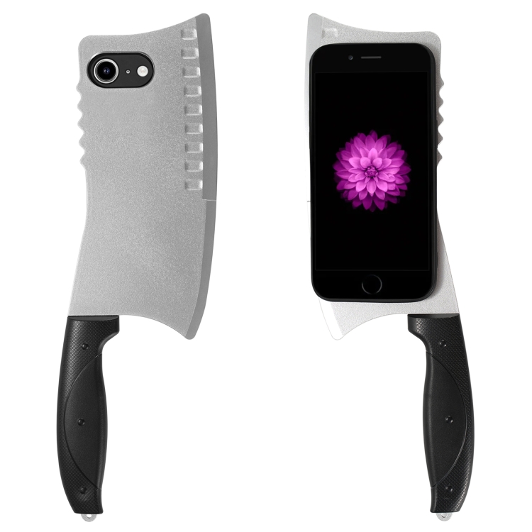 

For iPhone 6 Plus Simulated Kitchen Knife TPU + PC Phone Case(Silver)