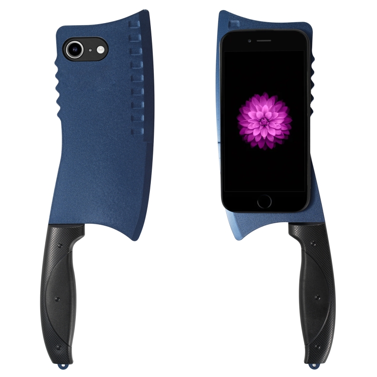 

For iPhone 6 Plus Simulated Kitchen Knife TPU + PC Phone Case(Blue)