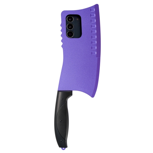 

For Samsung Galaxy S22 5G Simulated Kitchen Knife TPU + PC Phone Case(Purple)