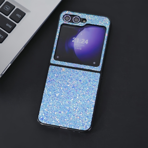 

For Samsung Galaxy Z Flip5 Flash Diamond Folding Phone Case(Flash Blue)