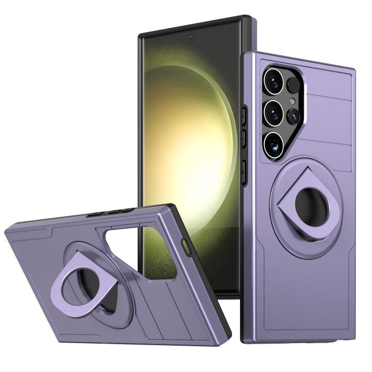 

For Samsung Galaxy S25 Ultra 5G Armor MagSafe Ring Holder Phone Case(Puple)