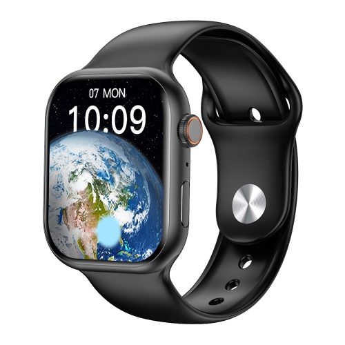 WIWU SW01 S9 2.1 inch IPS Screen IP68 Waterproof Bluetooth Smart Watch(Black) for apple watch se 2023 44mm safety buckle trapezoid titanium steel watch band black