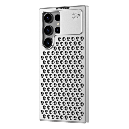 

For Samsung Galaxy S24 Ultra 5G R-JUST RJ58 Aromatherapy Metal Cooling Phone Case(Silver)