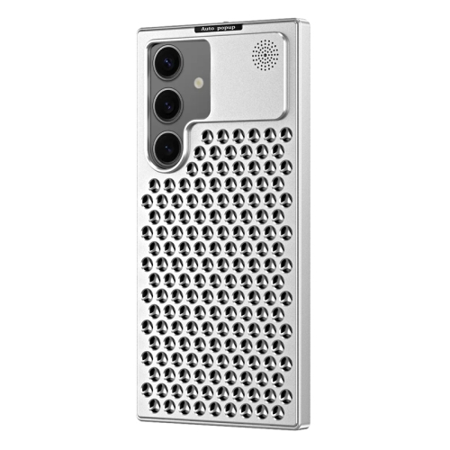 

For Samsung Galaxy S24+ 5G R-JUST RJ58 Aromatherapy Metal Cooling Phone Case(Silver)