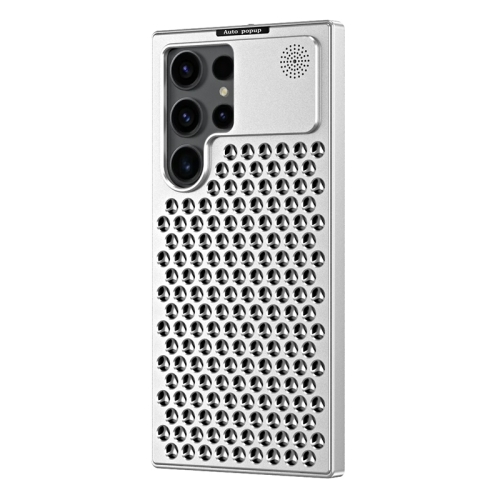 

For Samsung Galaxy S22 Ultra 5G R-JUST RJ58 Aromatherapy Metal Cooling Phone Case(Silver)