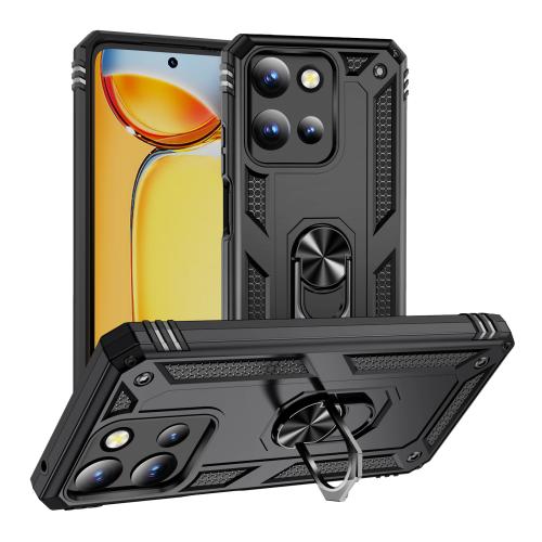 

For Motorola Moto G 5G 2025 Shockproof TPU + PC Phone Case with Holder(Black)