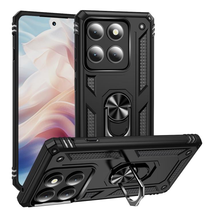 

For Motorola Edge 5G 2025 Shockproof TPU + PC Phone Case with Holder(Black)