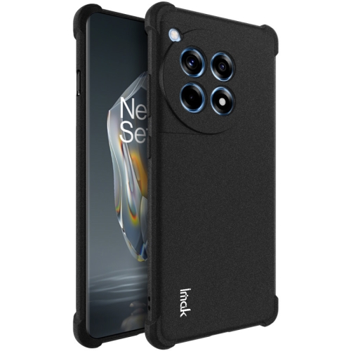 For OnePlus Ace 3 5G imak Shockproof Airbag TPU Phone Case(Matte Black) for xiaomi redmi 12c 4g imak rear camera lens glass film black version