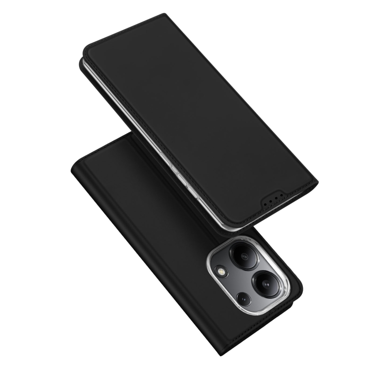 

For Xiaomi Redmi Note 13 4G DUX DUCIS Skin Pro Series Flip Leather Phone Case(Black)