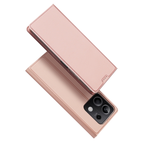 

For Xiaomi Redmi Note 13 5G DUX DUCIS Skin Pro Series Flip Leather Phone Case(Rose Gold)