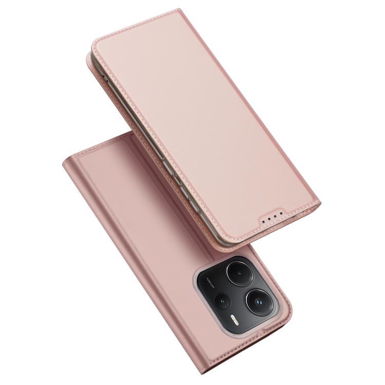 

For Redmi Note 14 4G 163.25mm DUX DUCIS Skin Pro Series Flip Leather Phone Case(Rose Gold)
