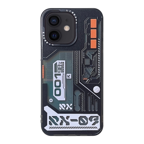 

For iPhone 12 Mecha Circuit Board Pattern Phone Case(Black)