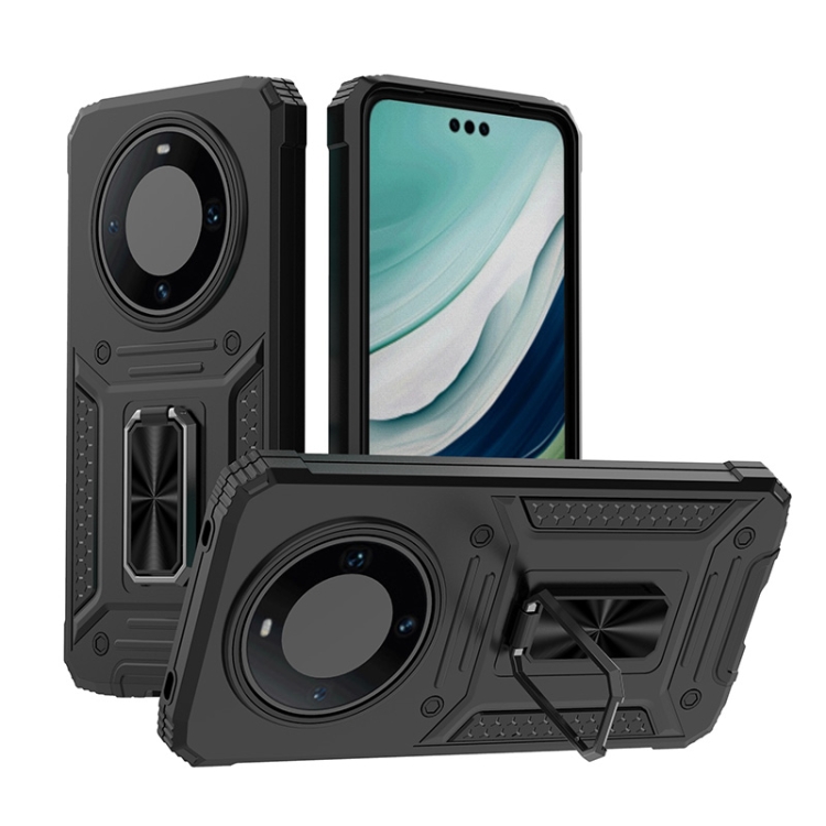 

For Honor X50 5G Camshield Robot TPU Hybrid PC Phone Case(Black)