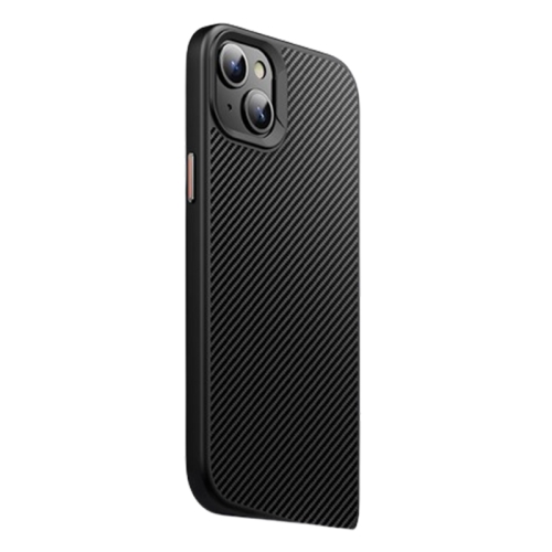 

For iPhone 14 MagSafe Kevlar Fiber Shockproof Phone Case(Black)