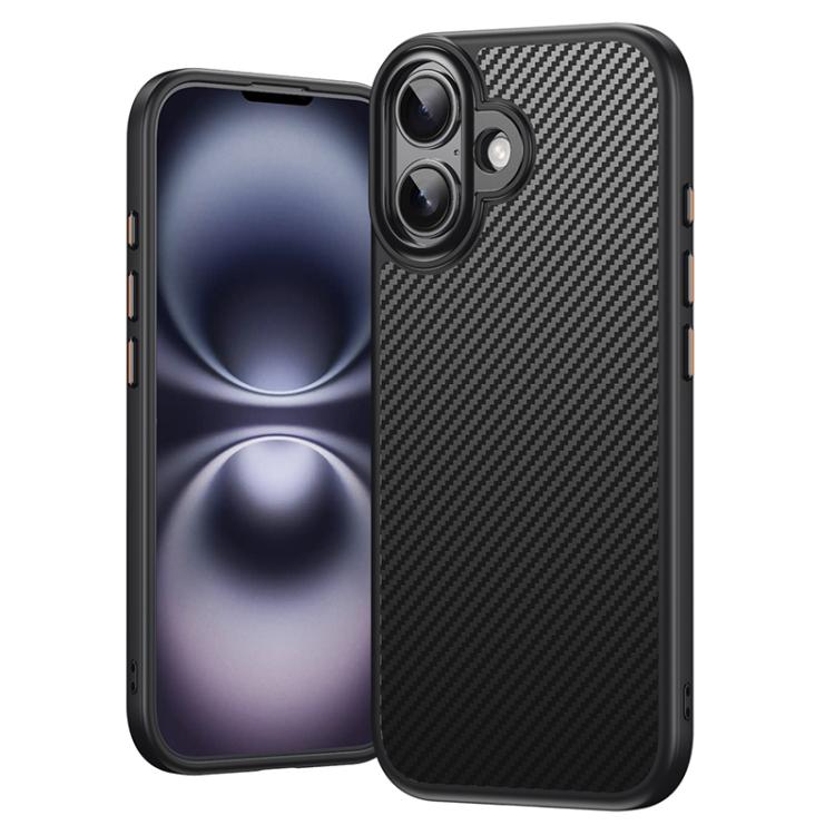

For iPhone 17 Kevlar Fiber Shockproof MagSafe Phone Case(Black)