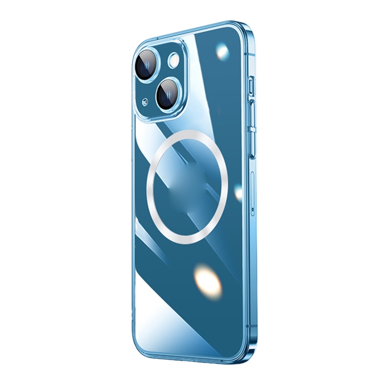 

For iPhone 15 Plus Magsafe Magnetic Electroplated PC Phone Case(Transparent)
