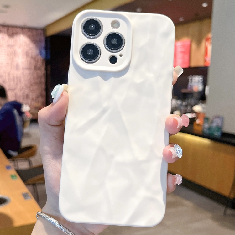 

For iPhone 12 Pro Max Frosted Wrinkles Texture TPU Phone Case(White)