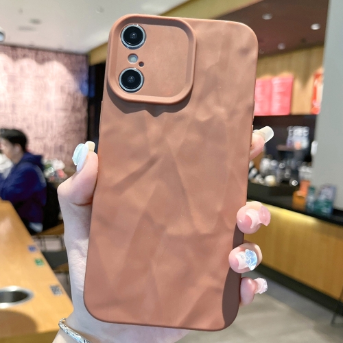 

For iPhone X / XS Frosted Wrinkles Texture TPU Phone Case(Brown)