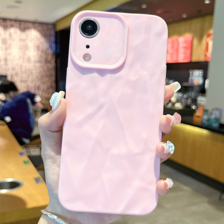 

For iPhone XR Frosted Wrinkles Texture TPU Phone Case(Pink)