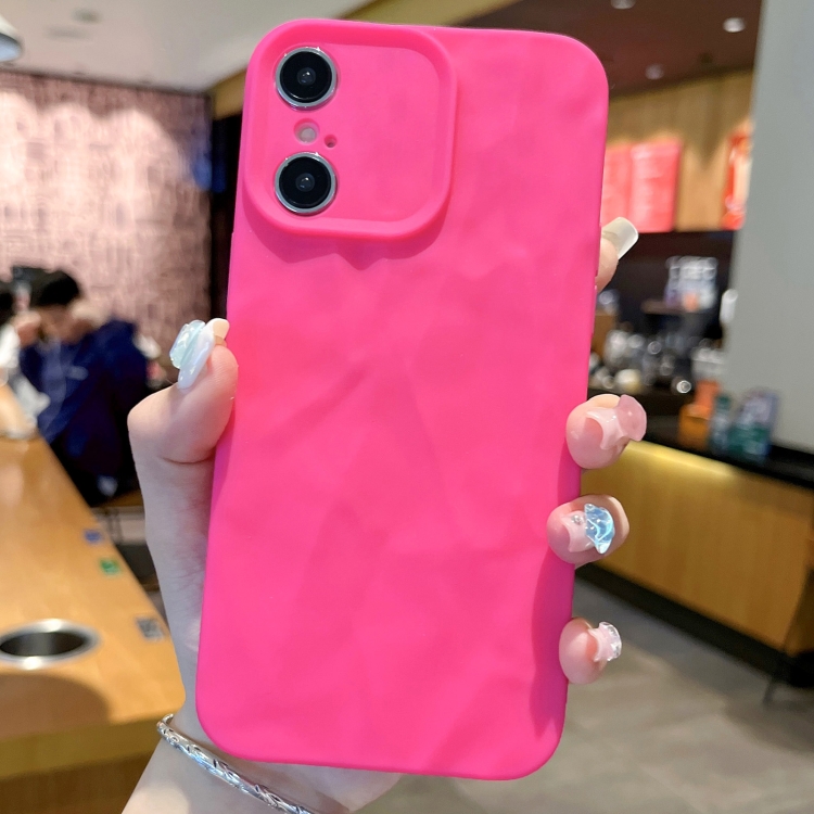 

For iPhone XS Max Frosted Wrinkles Texture TPU Phone Case(Rose Red)