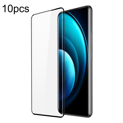 For vivo X100 / X100 Pro 10pcs DUX DUCIS 0.33mm 9H Medium Alumina Tempered Glass Film adult sonic electric toothbrush glass cup rechargeable wireless charging holder oral ultrasonic medium bristles perfect gift set