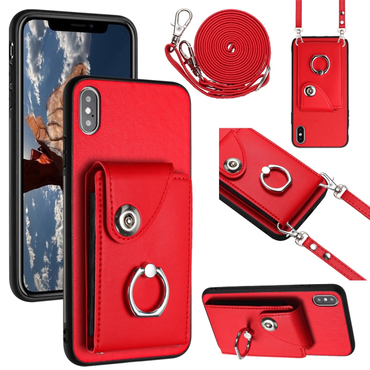 Xs Max Iphone X Case With Ring Grip For IPhone XS Max Organ Card