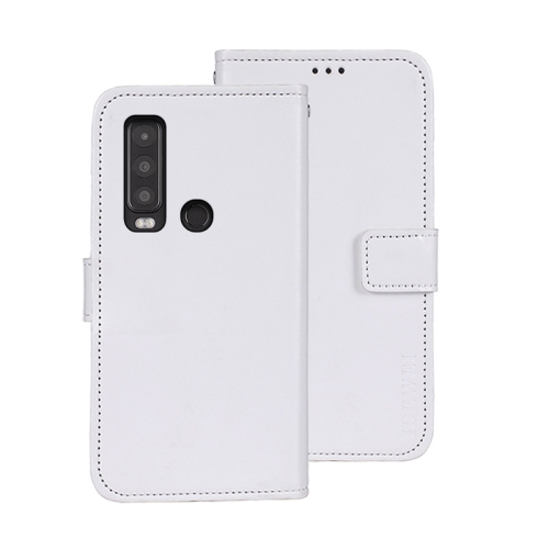 

For CAT S75 idewei Crazy Horse Texture Leather Phone Case(White)