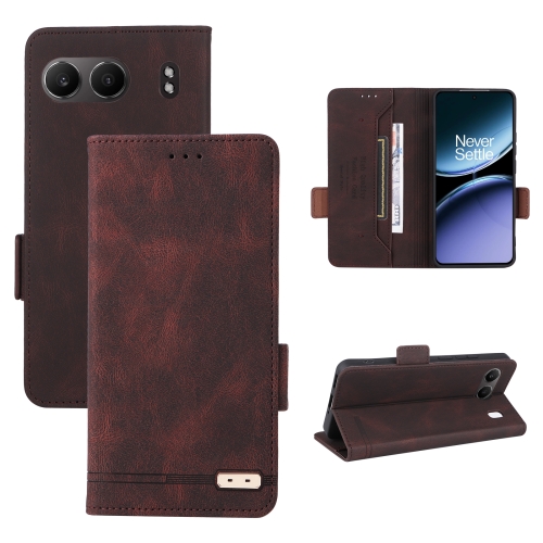 

For OnePlus Nord 4 Magnetic Clasp Leather Phone Case(Brown)