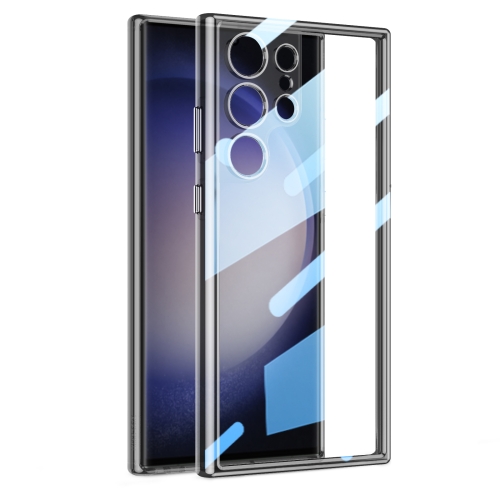 

For Samsung Galaxy S24 Ultra 5G GKK Space Frame Transparent PC + TPU Phone Case(Transparent Black)