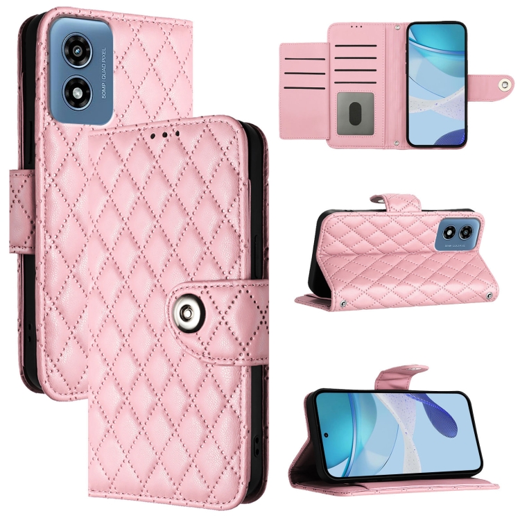 Motorola Moto G Play 5G 2024用 菱形テクスチャ フリップレザー Motorola Moto G Play 5G 2024用 菱形テクスチャ フリップレザー