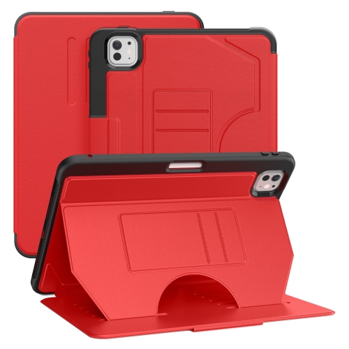 

For iPad Pro 11 2024 Notebook Magnetic Leather Tablet Case(Red)