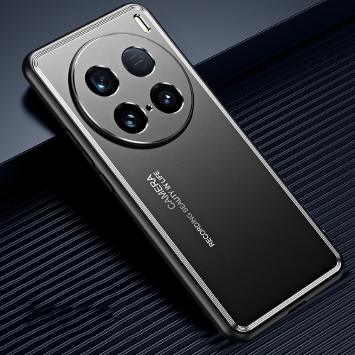 

For vivo X100 Ultra Frosted Metal Phone Case(Black)