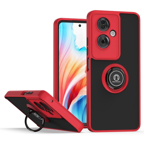 

For OPPO A79 5G Q Shadow 1 Series TPU + PC Phone Case with Ring(Red)