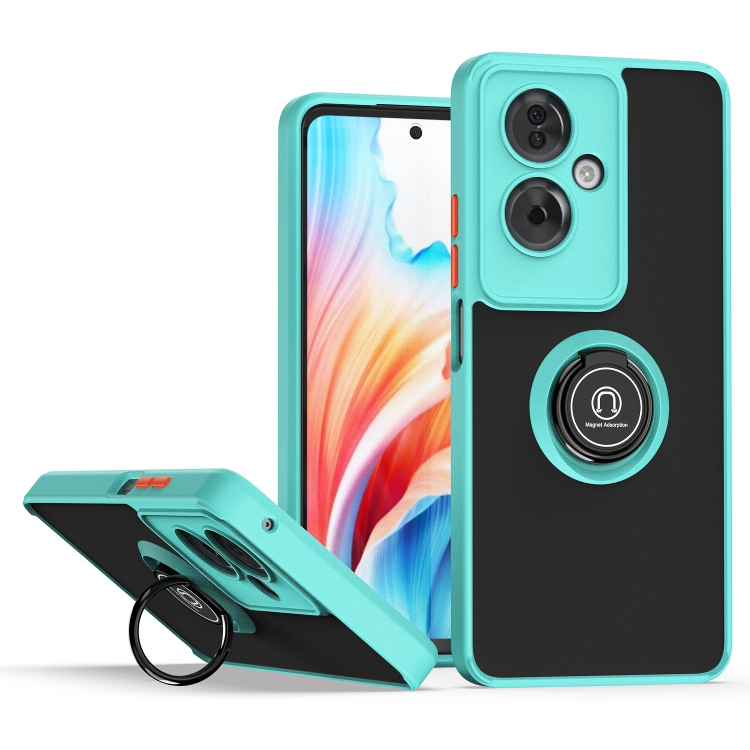 

For OPPO A79 5G Q Shadow 1 Series TPU + PC Phone Case with Ring(Sky Blue)