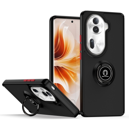 

For OPPO Reno11 Pro Global Q Shadow 1 Series TPU + PC Phone Case with Ring(Black+Red)