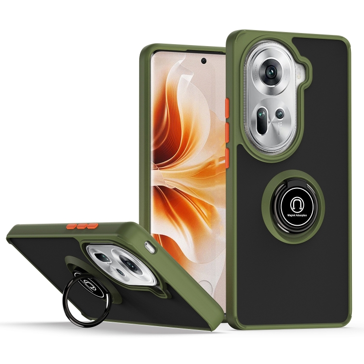 【美品】OPPO Reno11 A ダークグリーン クリアケース付き 外箱付き OPPO Reno11 A グリーン ケース付き