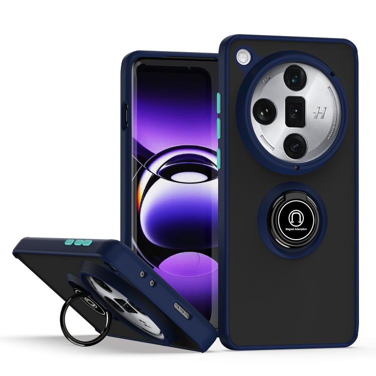 

For OPPO Find X8 Pro Q Shadow 1 Series TPU + PC Phone Case with Ring(Royal Blue)