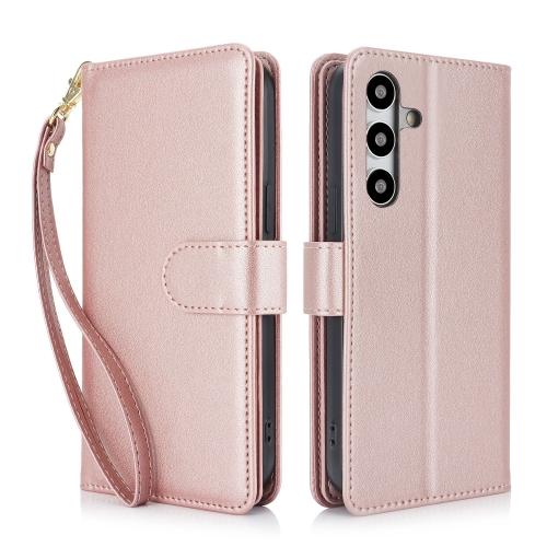 

For Samsung Galaxy A54 5G Multi-Card Wallet RFID Leather Phone Case(Rose Gold)