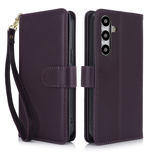

For Samsung Galaxy A54 5G Multi-Card Wallet RFID Leather Phone Case(Dark Purple)