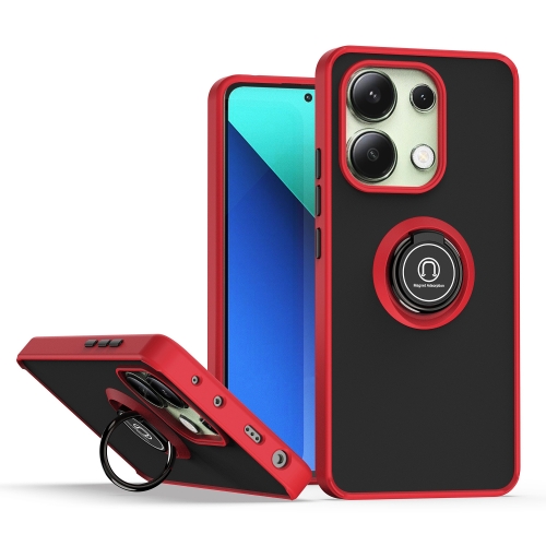 

For Xiaomi Redmi Note 13 4G Q Shadow 1 Series TPU + PC Phone Case with Ring(Red)