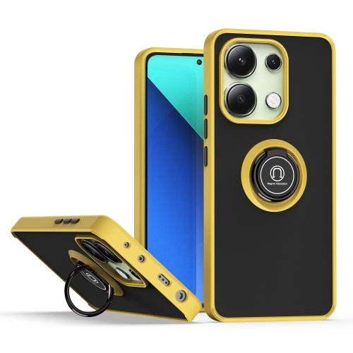 

For Xiaomi Redmi Note 13 4G Q Shadow 1 Series TPU + PC Phone Case with Ring(Yellow)