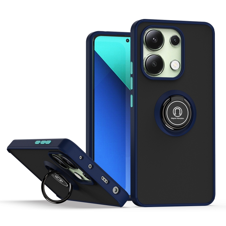 

For Xiaomi Redmi Note 13 4G Q Shadow 1 Series TPU + PC Phone Case with Ring(Royal Blue)
