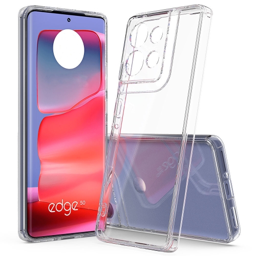 

For Motorola Edge 50 Scratchproof Acrylic TPU Phone Case(Transparent)