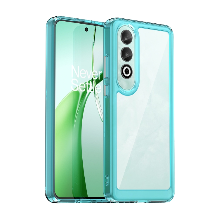 

For OnePlus Nord CE4 Colorful Series Acrylic Hybrid TPU Phone Case(Transparent Blue)