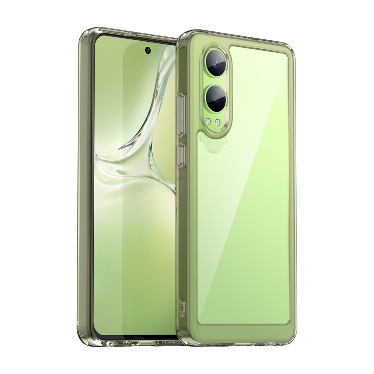 

For OnePlus Nord CE4 Lite Colorful Series Acrylic Hybrid TPU Phone Case(Transparent Grey)