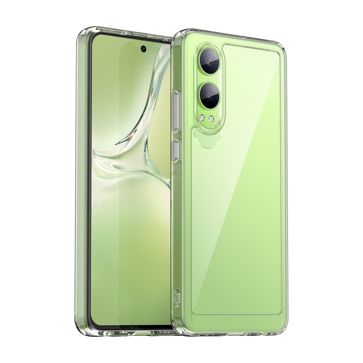 

For OnePlus Nord CE4 Lite Colorful Series Acrylic Hybrid TPU Phone Case(Transparent)